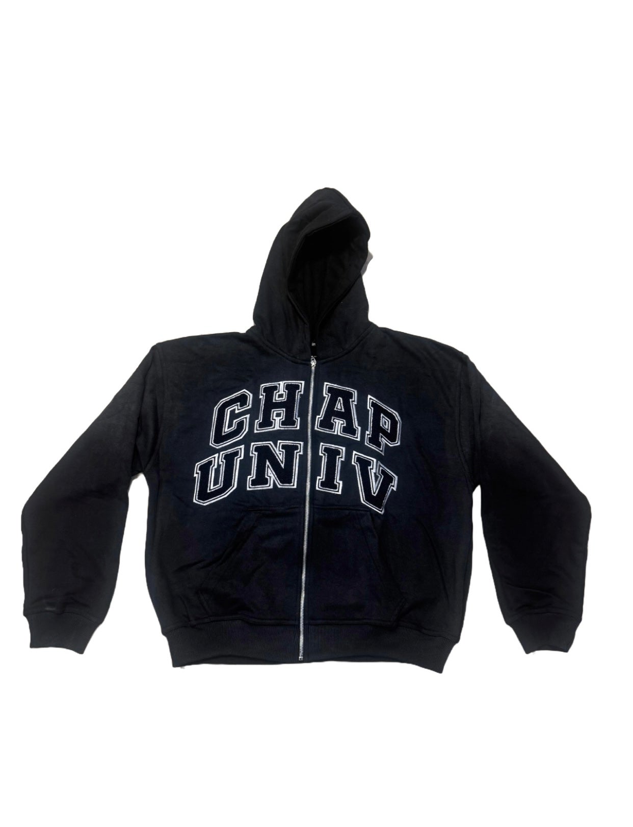 Washed Black     "CHAP UNIV" Zip Up